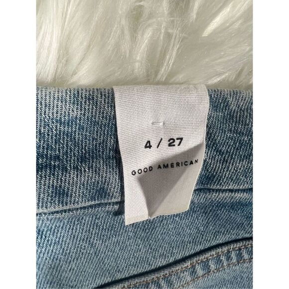 NWT Good American Women's Indigo Good Classic Distressed Stretch Jeans‎ S… - Picture 7 of 9